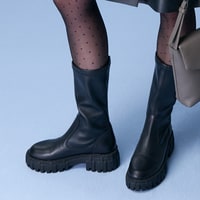 Zexia Siyah Kadın Deri Çizme