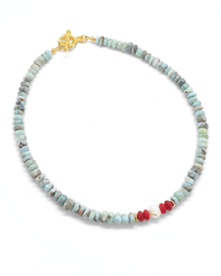 Larimar, Mercan ve İnci Kolye