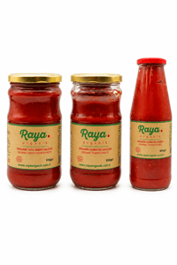 Organik Domates Salçası 650 g Biber Salçası 610 g Domates Püresi 695 g Set