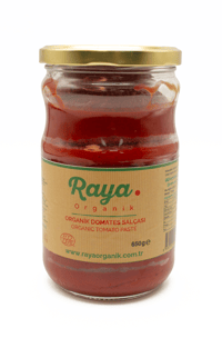 Organik Domates Salçası 650 g ve Organik Tatlı Biber Salçası 610 g