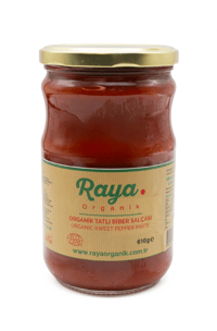 Organik Domates Salçası 650 g ve Organik Tatlı Biber Salçası 610 g