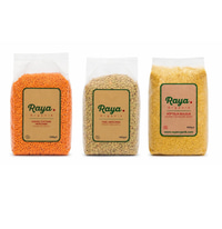 Organik Kırmızı Mercimek 1 kg, Organik Yeşil Mercimek 1 kg ve Organik Köftelik Bulgur 1 kg 3'lü Set