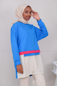 Uygun Fiyatlı ALTI PARCALI BUZGULU TUNIK  MAVI | Loccomoda.com 