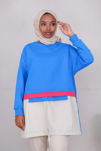 Uygun Fiyatlı ALTI PARCALI BUZGULU TUNIK  MAVI | Loccomoda.com 