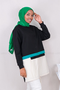 Uygun Fiyatlı ALTI PARCALI BUZGULU TUNIK  SIYAH | Loccomoda.com 