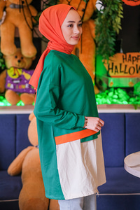 Uygun Fiyatlı ALTI PARCALI BUZGULU TUNIK  YESIL | Loccomoda.com 