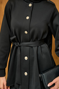 Apoletli Kemerli İkili Takım Siyah