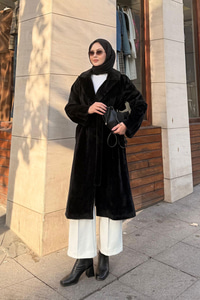 Apoletli Uzun Kaban Siyah