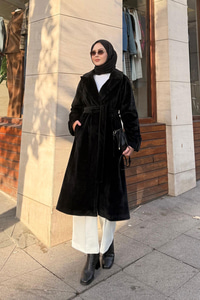 Apoletli Uzun Kaban Siyah