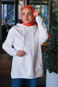 Uygun Fiyatlı ARKA BASKILI SWEAT TURUNCU | Loccomoda.com 