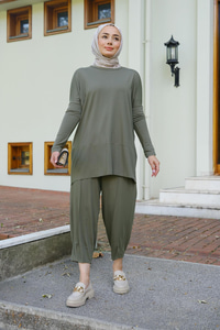 Arkası Çapraz İkili Takım Fıstık Yeşil