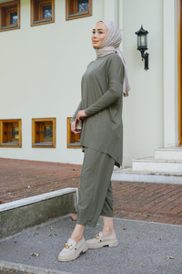 Arkası Çapraz İkili Takım Fıstık Yeşil