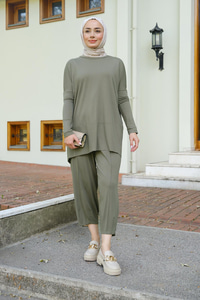 Arkası Çapraz İkili Takım Fıstık Yeşil