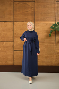 Arma Detay Elbise Lacivert