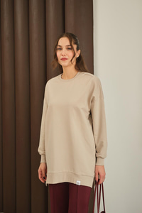 Arma Detay Oversize Tunik Krem