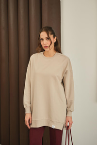 Arma Detay Oversize Tunik Krem