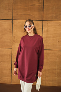 Arma Detay Salaş Tunik Bordo