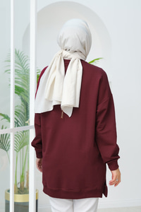 Arma Detay Salaş Tunik Bordo