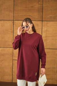 Arma Detay Salaş Tunik Bordo