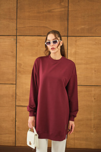 Arma Detay Salaş Tunik Bordo