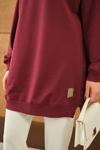 Arma Detay Salaş Tunik Bordo