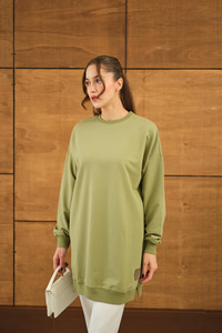 Arma Detay Salaş Tunik Fıstık Yeşil