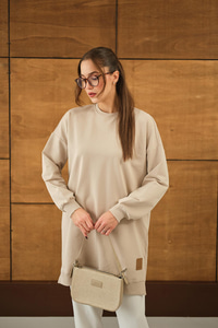 Arma Detay Salaş Tunik  Krem