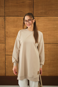 Arma Detay Salaş Tunik  Krem