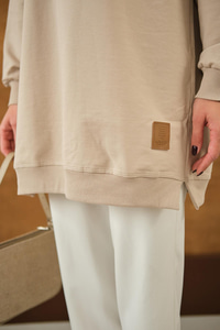 Arma Detay Salaş Tunik  Krem