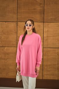 Arma Detay Salaş Tunik Pembe