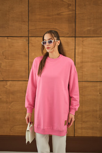 Arma Detay Salaş Tunik Pembe