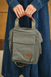 Arma Detay Sırt Çanta Gri