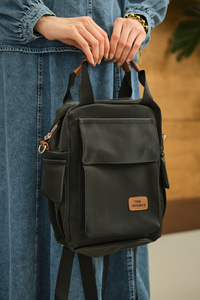 Arma Detay Sırt Çanta Siyah