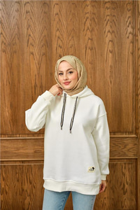 Arma Detay Sweat Beyaz