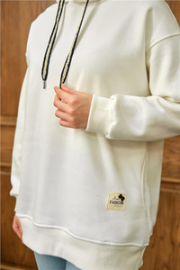 Arma Detay Sweat Beyaz