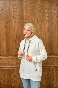 Arma Detay Sweat Beyaz