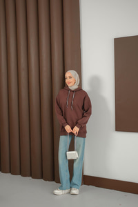 Arma Detay Sweat Kahverengi