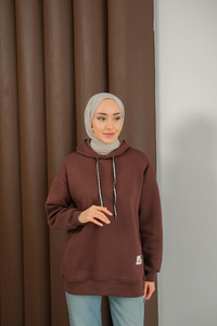 Arma Detay Sweat Kahverengi
