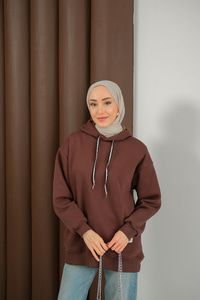 Arma Detay Sweat Kahverengi