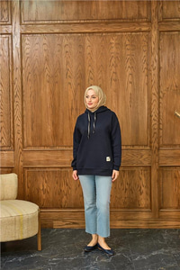 Arma Detay Sweat Lacivert