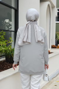 Arma Detay Tunik Gri