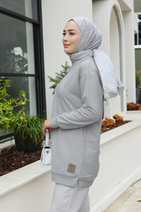 Arma Detay Tunik Gri