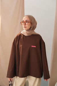 Arma Detay Tunik Kahverengi