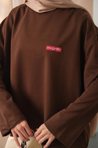 Arma Detay Tunik Kahverengi