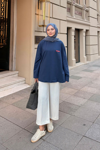 Arma Detay Tunik Mavi