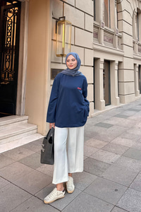 Arma Detay Tunik Mavi