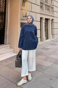 Arma Detay Tunik Mavi