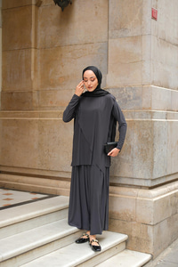 Asimetrik Salaş Takım Gri