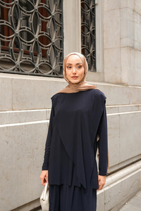 Asimetrik Salaş Takım Lacivert