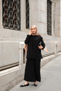 Asimetrik Salaş Takım Siyah